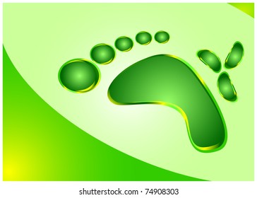 Abstract frame in the form of a curve with the imprint of human trace