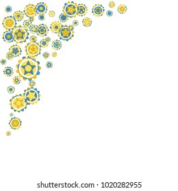 Abstract frame of gears on white background. Vector illustration.