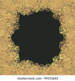 abstract frame with gentle flowers and different curls .Vector pattern