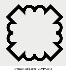 Abstract frame with geometric elements.