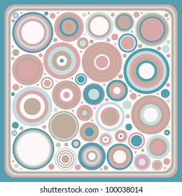 abstract frame with geometrical circle ornament