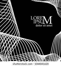 Abstract frame of graceful lines. Vector