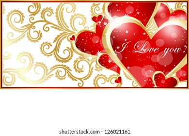 abstract frame with hearts