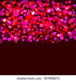 Abstract frame with hearts