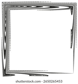 Abstract frame icon. Distorted border square. Irregular edge Vector. Minimal outline box.