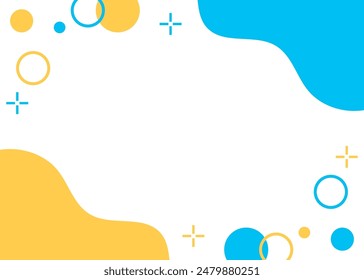 Abstract frame illustration in summery colors