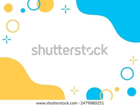 Abstract frame illustration in summery colors