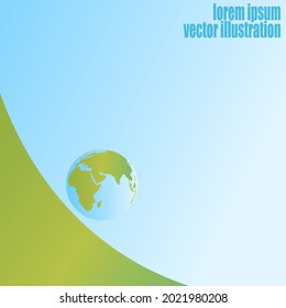 Abstract frame with the image of the planet earth for internet advertising. Vector illustration.