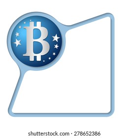 Abstract frame with inner shadow and bit coin symbol