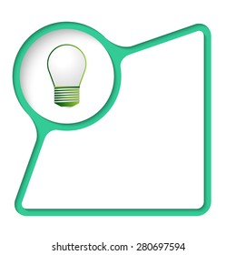 Abstract frame with inner shadow and bulb