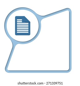 Abstract frame with inner shadow and document icon