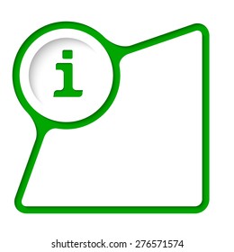 Abstract frame with inner shadow and info symbol