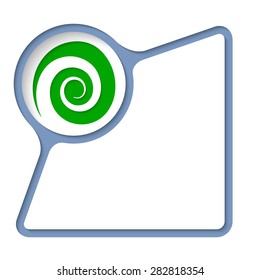Abstract frame with inner shadow and spiral