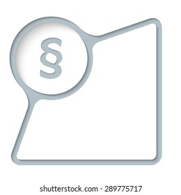 Abstract frame with inner shadow and the symbol of paragraph