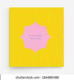 Abstract frame invitation card. Background with dots, lines and copy space. Vector illustration.