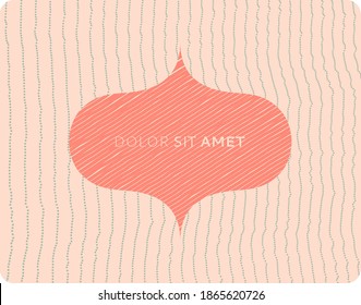 Abstract frame invitation card. Background with dots, lines and copy space. Vector illustration.