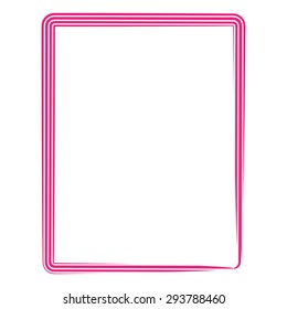 Abstract frame isolated on white background. Vector illustration.