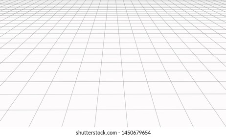 Abstract frame landscape. Vector perspective grid. 3d mesh