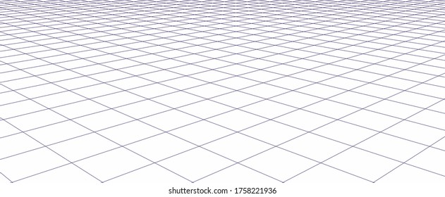 Abstract frame landscape. Vector perspective grid. 3d mesh