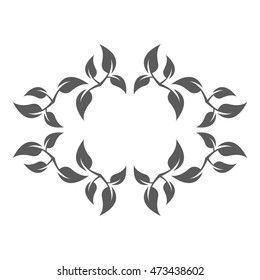 Abstract frame from leaves, a deciduous frame