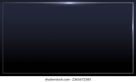 Abstract with frame lighting effect on dark background.Vector graphic illustration.