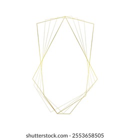 abstract frame line in gold