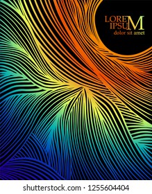 Abstract frame of lines. Background for text. Vector