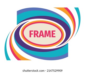 Abstract frame for logo or text vector concept illustration. Geometric smooth shapes. Design element.