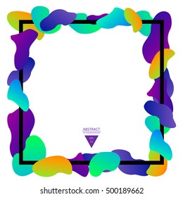 Abstract frame made of plasticine pieces. Vector illustration EPS10.  