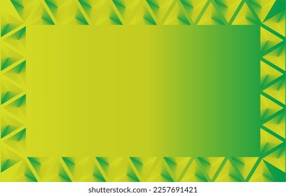 Abstract frame made of triangles with gradient colors and empty space for text
