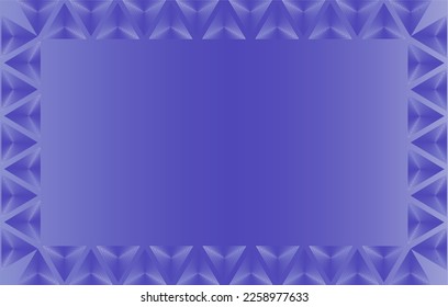 Abstract frame made of triangles with gradient colors and empty space for text