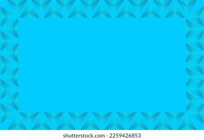 Abstract frame made of triangles with gradient colors and empty space for text