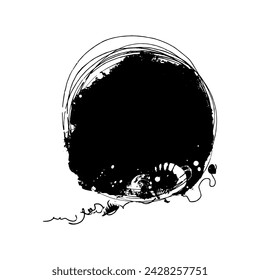 Abstract frame- mask. Over layer universal black and white isolated