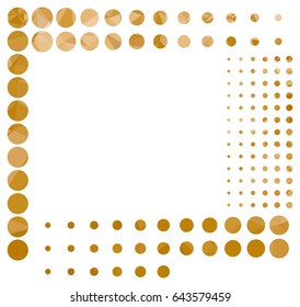 Abstract frame with mosaic dots. Copy space. Vector clip art.