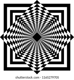 Abstract Frame Multiple Perspective  pseudo umbrella black on transparent background