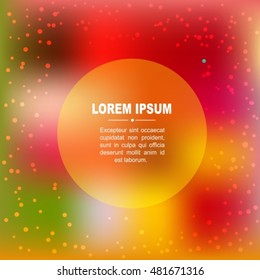 Abstract frame on a pink-green background with dots.