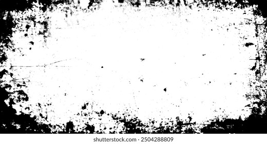 Abstract frame overlay. Grunge border vector texture. Vector graphic illustration with transparent white. 