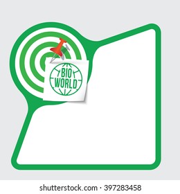 Abstract frame with paper and bio symbol