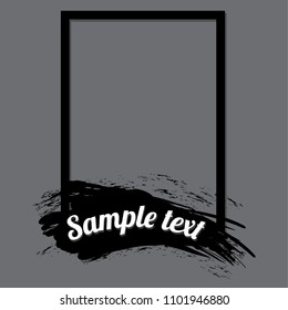 abstract frame photo black rectangle