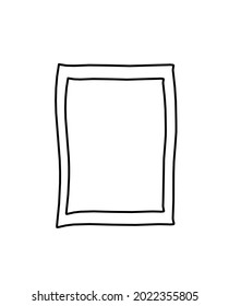 Abstract frame for picture as line drawing on white as background. Vector