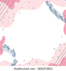 
Marco abstracto en rosa con diferentes texturas, ilustración vectorial.