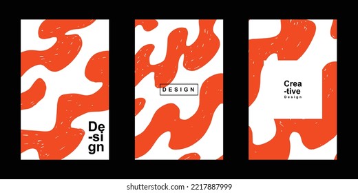 Abstract frame for poster design template and copy space. Trendy minimalist template for flyer, business card, poster and other creative project.