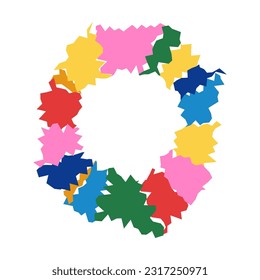 Abstract frame of rainbow colors. Template for web and print design.