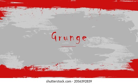Resumen De La Textura De Grunge De Pintura Roja De Marco En Fondo Blanco