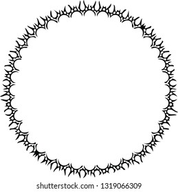 Abstract frame round lace circle shape pattern for creative ideas