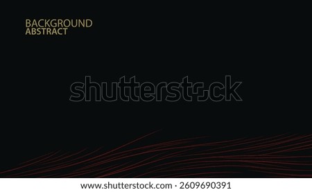 Abstract frame scratch red and black background wave