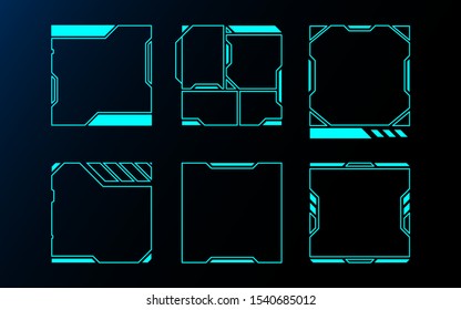 Abstract Frame Set Technology Future Interface Hud .