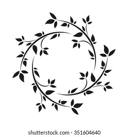 Abstract frame - silhouette of a young tree
