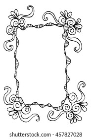 Abstract frame. Sketchy style.