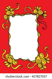 Abstract frame. Sketchy style.